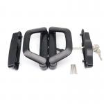 Black D Shaped Door Handles Pull Handle Lock With Key Customizable Design