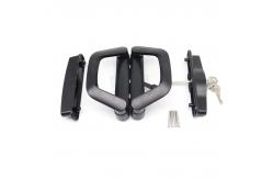 China Black D Shaped Door Handles Pull Handle Lock With Key Customizable Design supplier