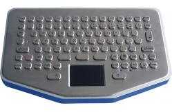 China Mini IP65 Explosion Proof Desk Top Industrial Metal Keyboard With Waterproof Touchpad supplier