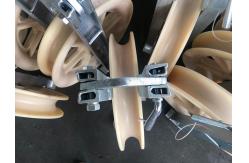 China Sheave Hook Cable Roller Wheel Pulley Nylon Aluminium Alloy Single Stringing Block supplier