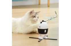 China Interactive Funny Vocalize Cat Teaser Toy With Butterfly Electric Automatic Rotating supplier