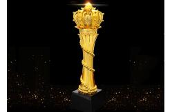 China Elegant And Luxury Designed Resin Trophy , Gold Plated Glorious Souvenir supplier
