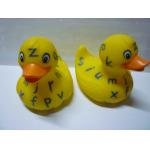 Phthalate Free Letter Printed Weighted Rubber Ducks Toy With Camouflage Design