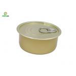 2 Piece Can No Printing Eco-Friendly 100g Tuna Fish Round Tin Containers for sale