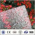 100% Virgin Bayer Sun Polycarbonate Diamond Sheet , PC Embossed Sheets With 35J/M for sale