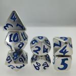 Portable Hand Poured RPG Dice Hand Polished Wear Resistant Polyhedral 7 Die