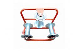 China Self Lubrication 10KN Cable Pulling Rollers With Aluminum Nylon Wheel supplier