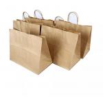 OEM Kraft Paper Handbag / Coffee Bags CMYK Embossed Eco Friendly for sale