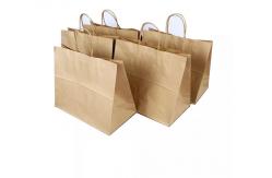 China OEM Kraft Paper Handbag / Coffee Bags CMYK Embossed Eco Friendly supplier
