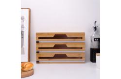 China Kitchen Drawer 2 In 1 Bamboo Plastic Wrap Dispenser With Cutter supplier