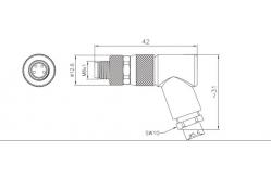 China Waterproof M8 Angled Plastic Plug with Screw Terminal IP67 3/4pin supplier