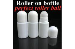 China 50ml 60ml Empty Roll On Deodorant Bottles HDPE White Golden supplier