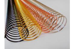 China 4:1 Thickness 2.0mm Metal Spiral Binding Electroplated Gold Silver Wire Coil supplier