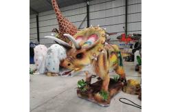 China Bespoken  Amusement Park Eyes Blinking Dinosaur Triceratops Model supplier
