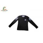 Custom Design Mens Long Sleeve Tee Shirts Round Neck Embroidery Style for sale