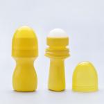 Yellow Plastic Roller Ball Bottles Cosmetic 30ml Roll On Perfume for sale