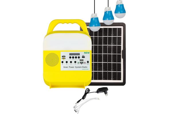 Home Mini Portable Solar Power Lighting System Kits With Music Speaker Solarenergie