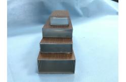 China Wooden Grain Square Aluminum Extrusions With Alloy 6060 6061 6063 6082 supplier