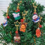 Custom Christmas Festival Acrylic Keychain Metal Ring Transparent Cute Cartoon Christmas Snowman Printed Charm Keychain for sale