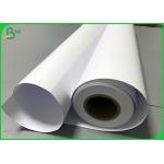 White Rollo Garment Cutting Plotter Paper 50gsm 60gsm With 160cm / 180cm Width