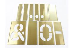 China Character Height 6In Adjustable Brass Number Stencils 0.007In Thickness supplier