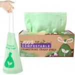 Customizable Compostable Drawstring Garbage Bags With Retail Dispenser Box for sale