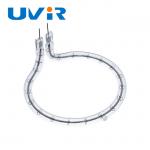 Round Right Angle Heater Halogen Tube 2100W Transparent  IR diameter 161mm for sale
