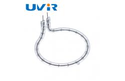 China Round Right Angle Heater Halogen Tube 2100W Transparent  IR diameter 161mm supplier