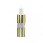 Gold Empty Essential Oil Bottle 20ml 0.25ml Dosage UV Coating Liquid Dropper With Bulb for sale