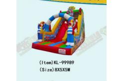 China Clown Inflatable Slide With Elephant Theme For Children Fun Park supplier