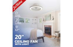 China Low Profile Bedroom Dimmable LED Ceiling Fan With Remote 6 Speed Choice supplier