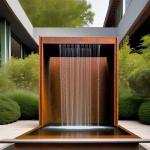 Artificial Rusty Corten Steel Fountain For Home Decoration
