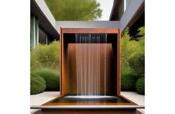 China Artificial Rusty Corten Steel Fountain For Home Decoration supplier