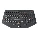 92 Keys Black Silicone Industrial Keyboard With IP68 Optical Trackball for sale