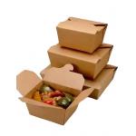 Wholesale customized takeaway food packaging boxes made of biodegradable kraft paper disposable packaging boxes for sale