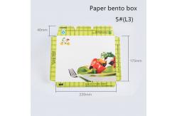 China Rectangular Kraft Paper Take Away Box Compostable Disposable With PET Lid supplier