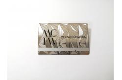 China Frosted Engraved Silver Etch Metal Business Cards 85x54mm supplier
