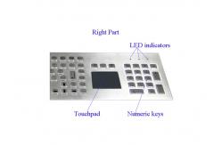 China Front Side Mounted Rugged Industrial Metal Keyboard With Trackpad supplier