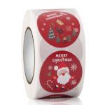 CMYK Sticky Label Roll Santa Claus Reindeer Merry Christmas Vinyl Decals for sale