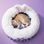 Plush Warm Cat Nest Purple Mattress For Dogs Checkered Cat Bed Dog House Cat Bed Cushion Dog Bed Pet Supplies for sale