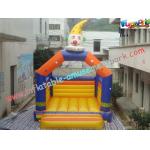 PVC Clown Commercial Bouncy Castles , Promotional Inflatable Bouncy House for sale