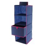 4 Tiers Shelf Hanging Organizer , Hanging Closet Organizer With Drawers for sale