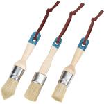 Pure Bristle Wax Paint Brush 3 PCS Round For Lime Paint Milk Paint for sale