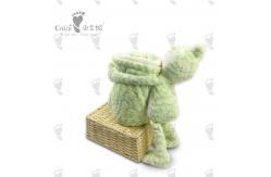 China Stuffed Child Friendly Baby Comforter Toy Rectangular Fog Linen Blanket supplier