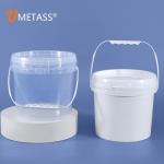 4L Food Grade Plastic Bucket with Lids and High Temperature Resistance in White