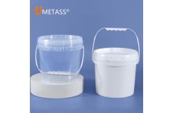China 4L Food Grade Plastic Bucket with Lids and High Temperature Resistance in White supplier