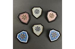 China 3D High Frequency Soft Heat Press Flower Embossed Tpu Badges Support Welding supplier