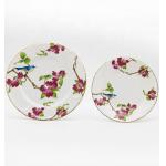 White ceramic decorative gold edge dinner plate set for wedding party for sale