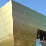 Fire Resistant Composite Sandwich Panel ACP 1220x2440mm Golden Color for sale