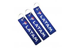 China LATAM Custom Embroidered Keychain Lightweight Embroidered Name Keychain supplier